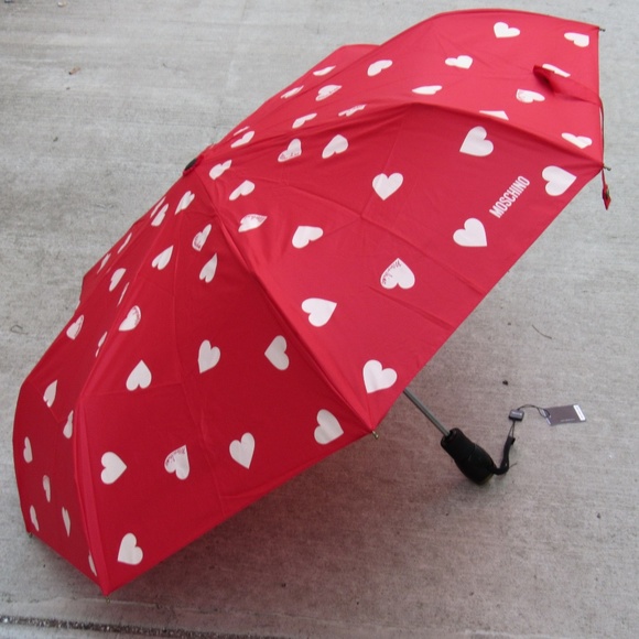 moschino umbrella red